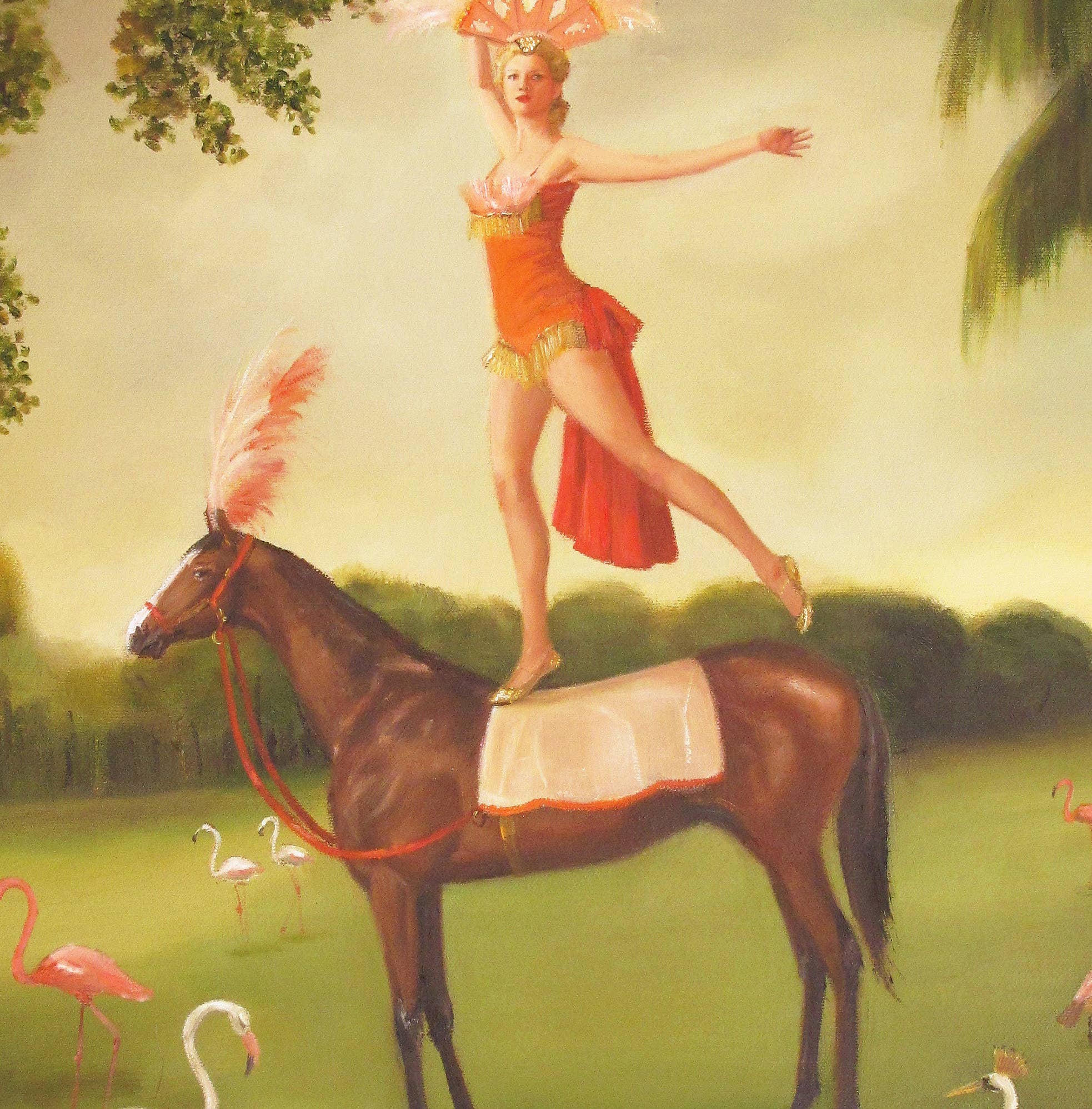 Tallulah Shaw Rehearses Art Print - 8.5" X 11" by Janet Hill-1