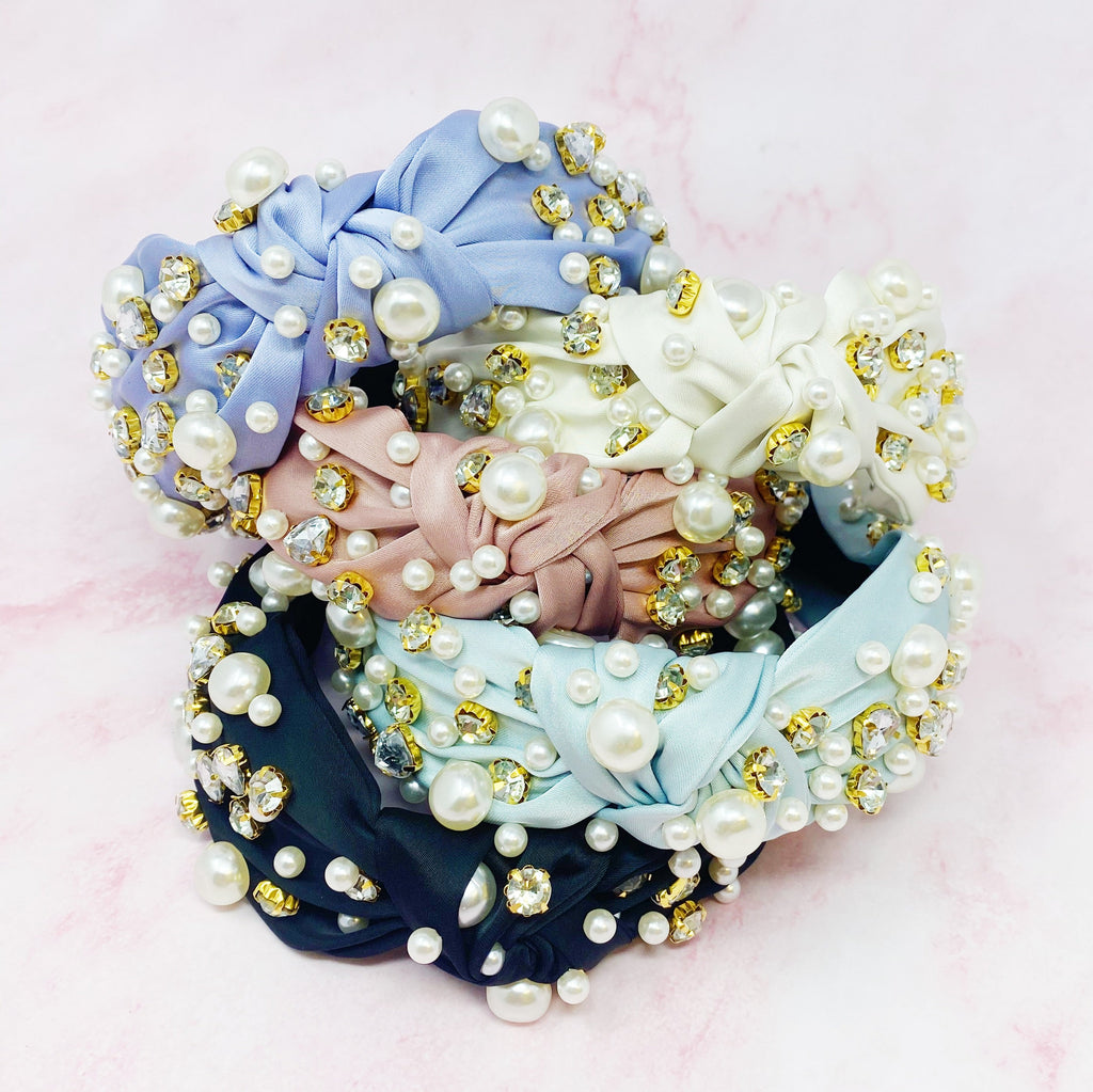My Winslet Jeweled Satin Headband-0