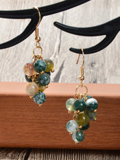 Drop Dangle Handmade Grape Cluster Earrings Colorful Cute Fruit Hook Eardrop-8 width=100 