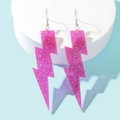 Sparkling Retro Party Acrylic Exaggerated Women Lightning Bolt Dangle Earrings-6 width=100 