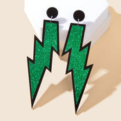 Sparkling Stylish Acrylic Lightning Statement Long Pendant Dangle Party Earrings-6 width=100 