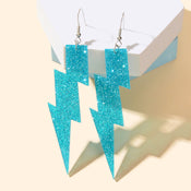 Sparkling Retro Party Acrylic Exaggerated Women Lightning Bolt Dangle Earrings-10 width=100 