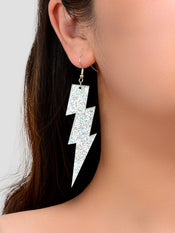 Sparkling Retro Party Acrylic Exaggerated Women Lightning Bolt Dangle Earrings-7 width=100 