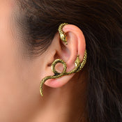 1 pc Punk Vintage Tangled Snake Cartilage Ear Cuff Ear Clip Wrap Stud Earring-3 width=100 