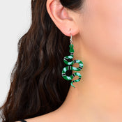 Unique Multicolor Acrylic Snake Dangle Statement Punk Weird Earrings Ear Jewelry-4 width=100 