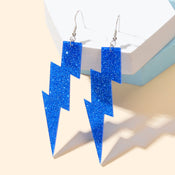 Sparkling Retro Party Acrylic Exaggerated Women Lightning Bolt Dangle Earrings-8 width=100 