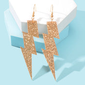 Sparkling Retro Party Acrylic Exaggerated Women Lightning Bolt Dangle Earrings-0 width=100 