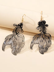 AU Stock Lovely Goldfish Shape Drop Dangle Earrings Hollow Fish Party Jewellery-4 width=100 