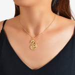 Hip Hop Punk Goth Gold Chain Snake Pendant Statement Necklace Ladies Jewellery-0
