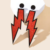 Sparkling Stylish Acrylic Lightning Statement Long Pendant Dangle Party Earrings-8 width=100 