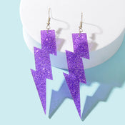 Sparkling Retro Party Acrylic Exaggerated Women Lightning Bolt Dangle Earrings-9 width=100 