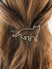 Hair Accessories Minimalist Gold Silver Metal Cat Hairgrips Hair Clips Hairpin-4 width=100 