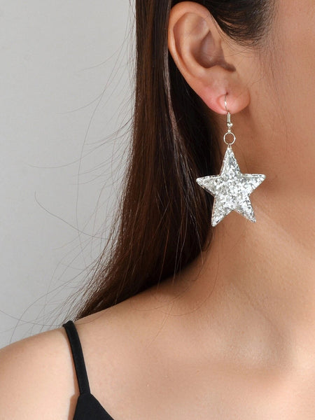 "Althyvera" Silver Star Earrings