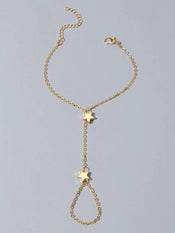 Fashion Jewellery Gold Chain Star Slave Bracelet with Finger Women Accessories-1 width=100 