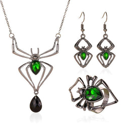 Spider Necklace Earrings Set width=100 