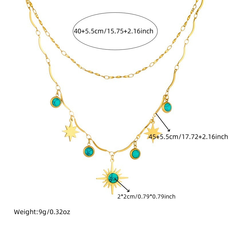 Turquoise Desert Star Necklace