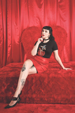 All My Love Fitted Tee in Black-2 width=100 