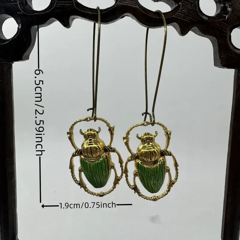 "Khepri" Scarab Beetle Earrings