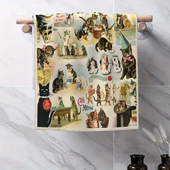"Lady Felix" Cat Tea Towel