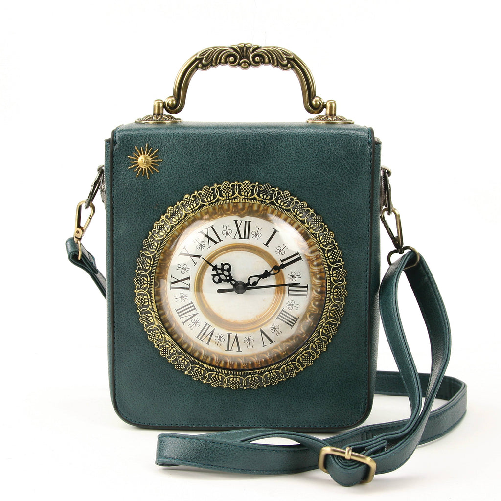 Vintage Clock Rectangle Shoulder Bag-0