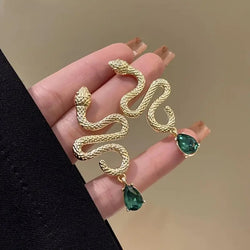 "Hydrus" Snake Earrings width=100 