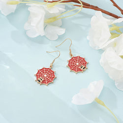 Spiderweb and Bee Earrings width=100 