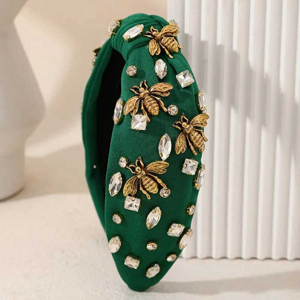 "Josephine" Bees and Rhinestones Headband