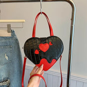 "Jezebel" Heart and Arrow Bag - Black width=100 