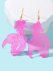 AU Stock Lovely Goldfish Shape Drop Dangle Earrings Hollow Fish Party Jewellery-10 width=100 
