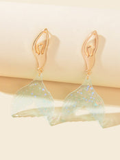 Graceful Mermaid Dancer Earrings Whimsical Fashion Design Stud Jewellery Gift-1 width=100 