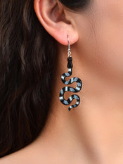 Unique Multicolor Acrylic Snake Dangle Statement Punk Weird Earrings Ear Jewelry-1 width=100 