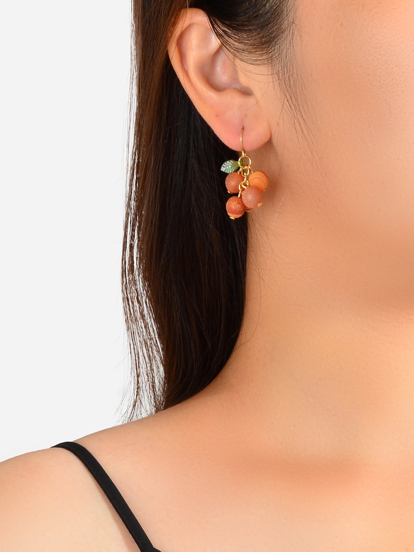 Fruit Jewellery Red Ball Charm Grape Dangle Earrings Best Friends Funny Gifts-1