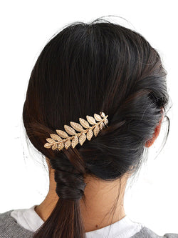 Costume Hair Accessories Gold Silver Leaf Hair Comb Hair Clips Girls Headpiece-1 width=100 