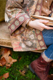 "Dream Weaver" Fleece Cottage Kimono Jacket width=100 