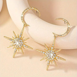 "Cymbeline" Moon and Star earrings width=100 