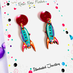 "Roxie" Spaceship earrings