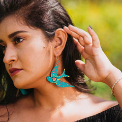 "Ottilie" Sparrow Hoop Earrings