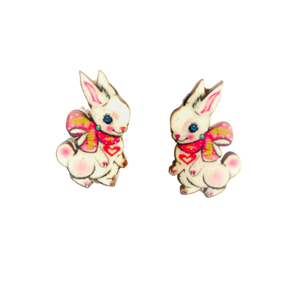 Rabbit Stud Earrings by Rosie Rose Parker-0