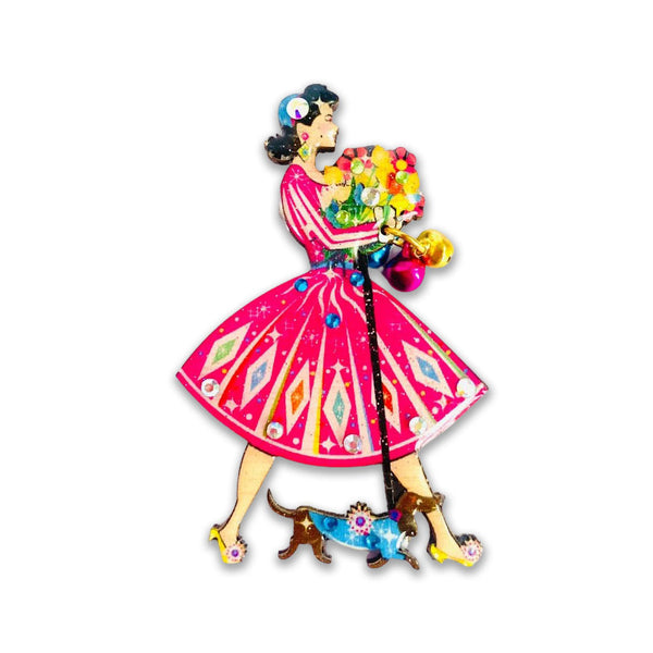 "Etta"  1950s Style Summer Brooch