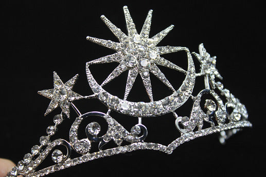 "Calista" Moon and Stars Tiara