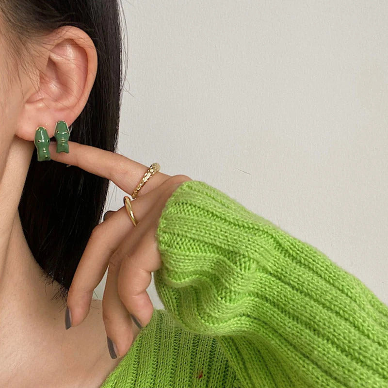 "Los Feliz" Alligator Earrings