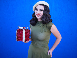 Olive Dot Bombshell Dress-2 width=100 