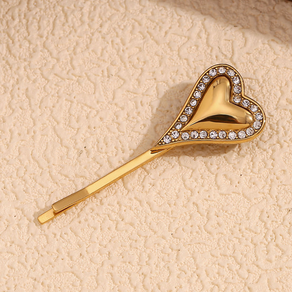 18K Gold Plated Rhinestone Bobby Pin