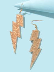 Sparkling Retro Party Acrylic Exaggerated Women Lightning Bolt Dangle Earrings-2 width=100 