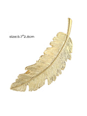 Hair Accessories Gold Silver Feather Metal Hairgrips Hair Clips Hair Barrettes-2 width=100 