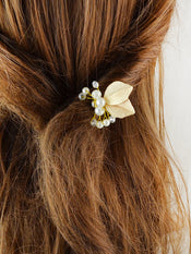 Hair Accessories Pearl Beads Gold Leaf Hair Sticks Wedding Party Hair Clips Gift-3 width=100 