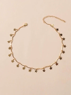 Perfect Wedding Engagement Jewellery set Star Charm Necklace Pearl Stud Earrings-2