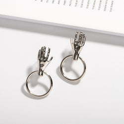 Rumi Hand Hoop Earrings width=100 