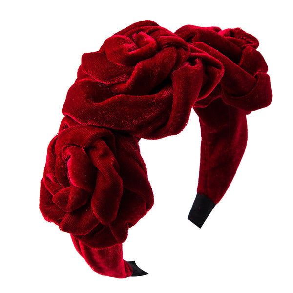 "Norah" Velvet Roses Headband