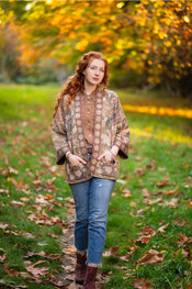 "Dream Weaver" Fleece Cottage Kimono Jacket width=100 